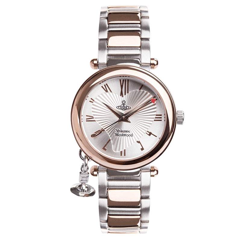 Vivienne Westwood, Xitaihou Heart-Shaped Dial, Saturn Quartz Ladies Watch, Gift for Girlfriend, Valentine's Day Present, VV006RSSL