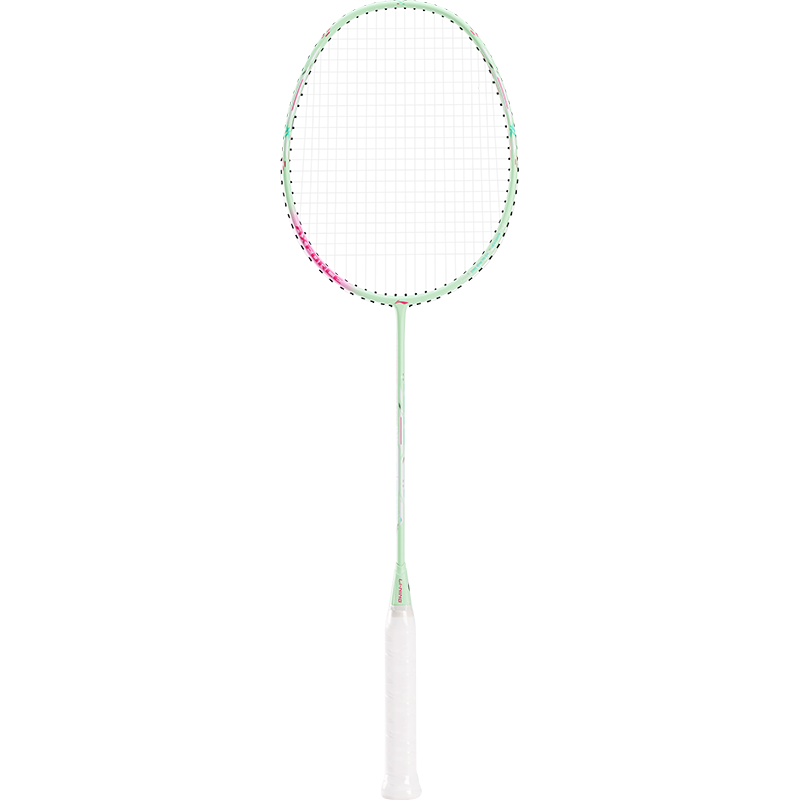 LI-NING Thunder Mini Steel Cannon New Color Full Carbon Offensive Lightweight High Tension Badminton Racket Light Green 4U Pre-Strung