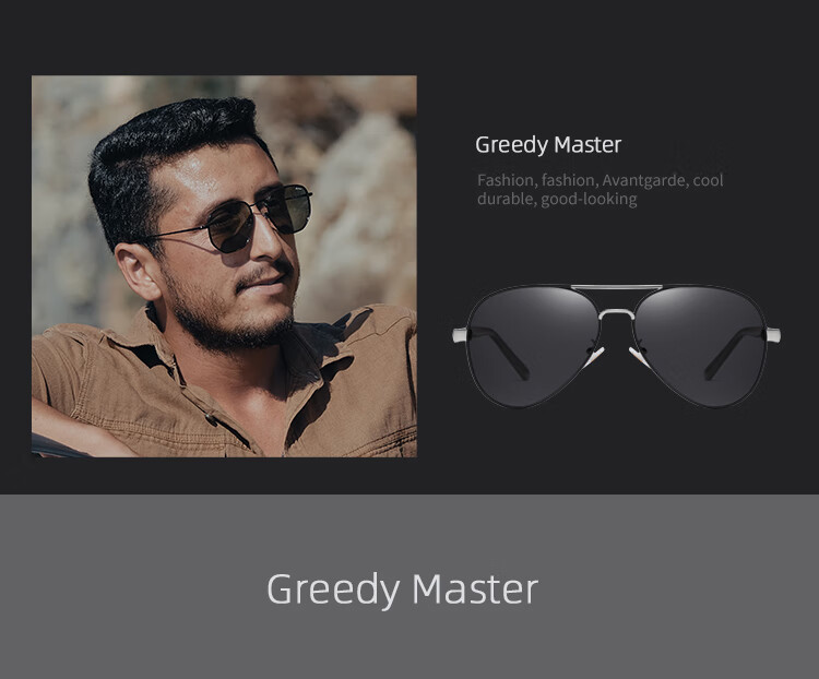 GOGOSOON New Pilot Sunglasses for Men, Driving-Specific Glasses, Photochromic Polarized Driving Sunglasses, Light-Sensitive Day And Night Fishing Sunglasses 3