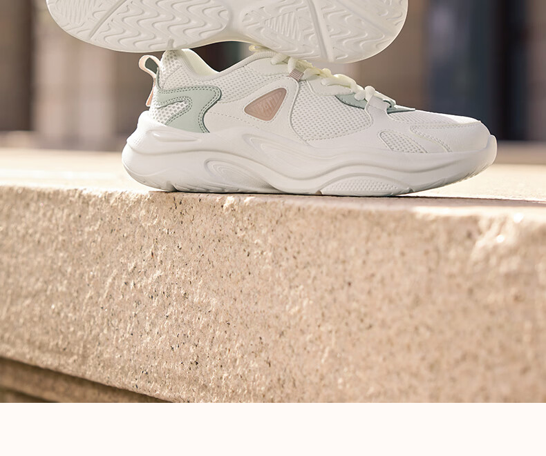 361° Women's Sports Shoes Spring Summer New Thick Sole Cushioning Commuter Retro Casual Dad Sneakers 682616762-1 4