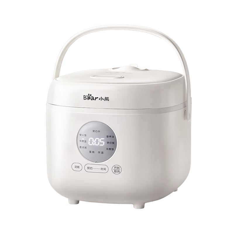 Bear Mini Rice Cooker 2-3 People Ceramic Non-Stick Inner Pot Smart Reservation Quick Cooking Multigrain Soup Porridge Multifunction 0-Fluoride 2.2L DFB-H22A7