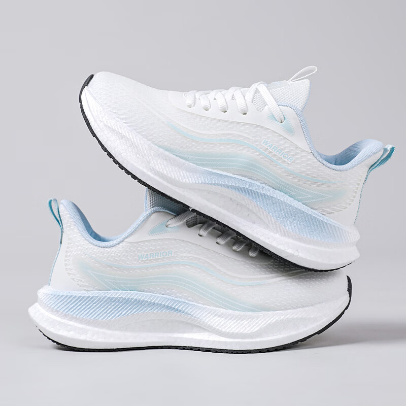 Warrior Women's Middle School Student Sports Running Casual Shoes WXY(ZA)-5567 White Blue Size 37