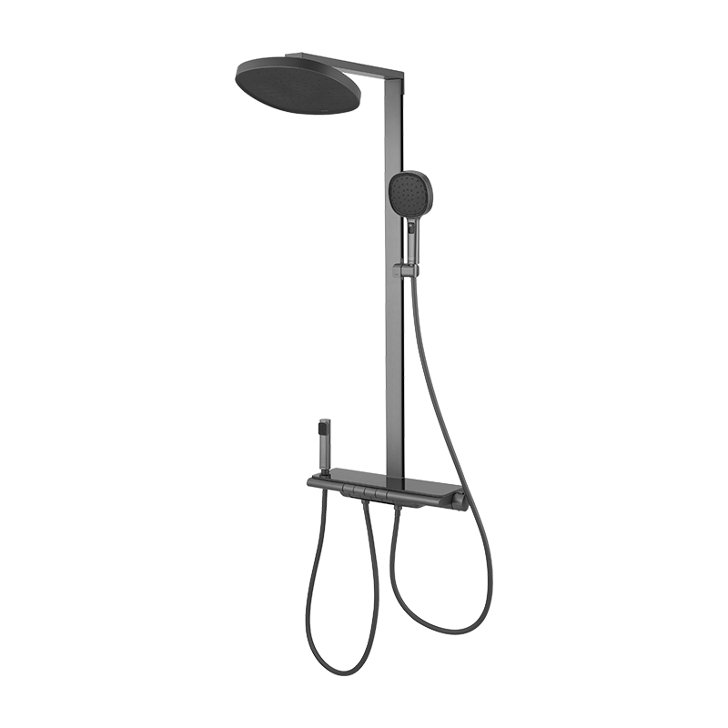 Moen Thermostatic Shower Set Gunmetal with Large Shelf and Four-Function Spray Gun 60444