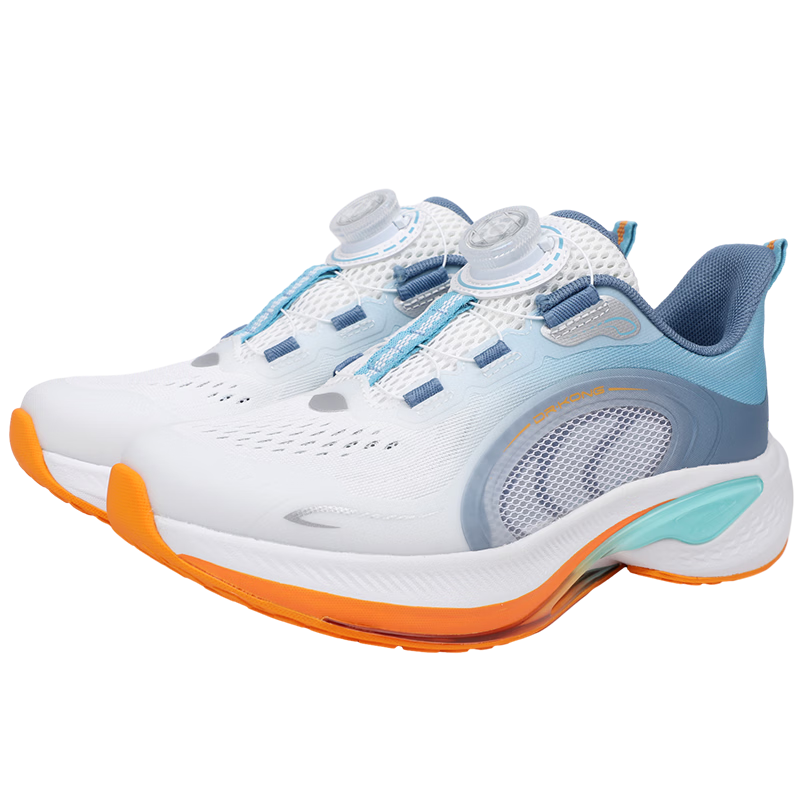 DR路KONG Sports Shoes Spring Boys and Girls School Children Running Shoes 2C10B2005BM White/Blue Size 35