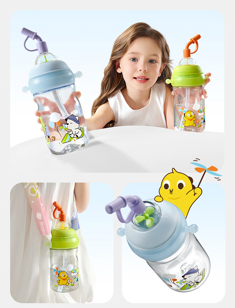Babycare Children's Straw Cup Toddler Kindergarten Anti-Drop Portable Water Bottle 500ml School Use 2 Years+ 18