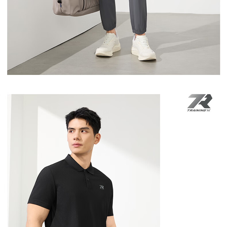 361° Men's Short Sleeve T-Shirt Spring Summer Sports Quick-Dry Running Fitness Polo Shirt 652624109H-5 28
