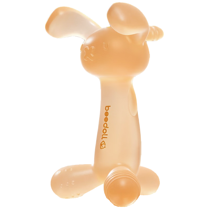 Beedoll Teether for Babies, Oral Stage 3-6 Months And Above, Teething Stick Toy, Anti-Thumb Sucking Biting Rubber, Silver Color