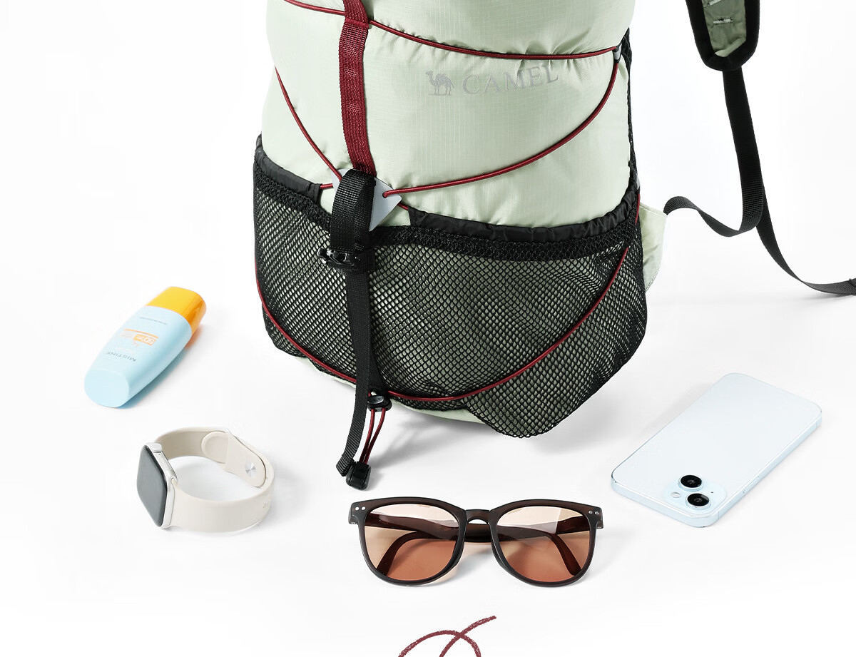 CAMEL Lightweight Hiking Backpack Outdoor Hiking Lightweight Double Shoulder Bag Travel Backpack Climbing Cycling Bag Travel School Bag 9028 7