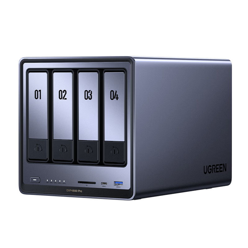 UGREEN Private Cloud DXP4800 Pro NAS Network Storage 16GB RAM 16TB 4-Bay Personal Cloud Drive AI Home Server 10GbE Port Compatible with iPhone 17