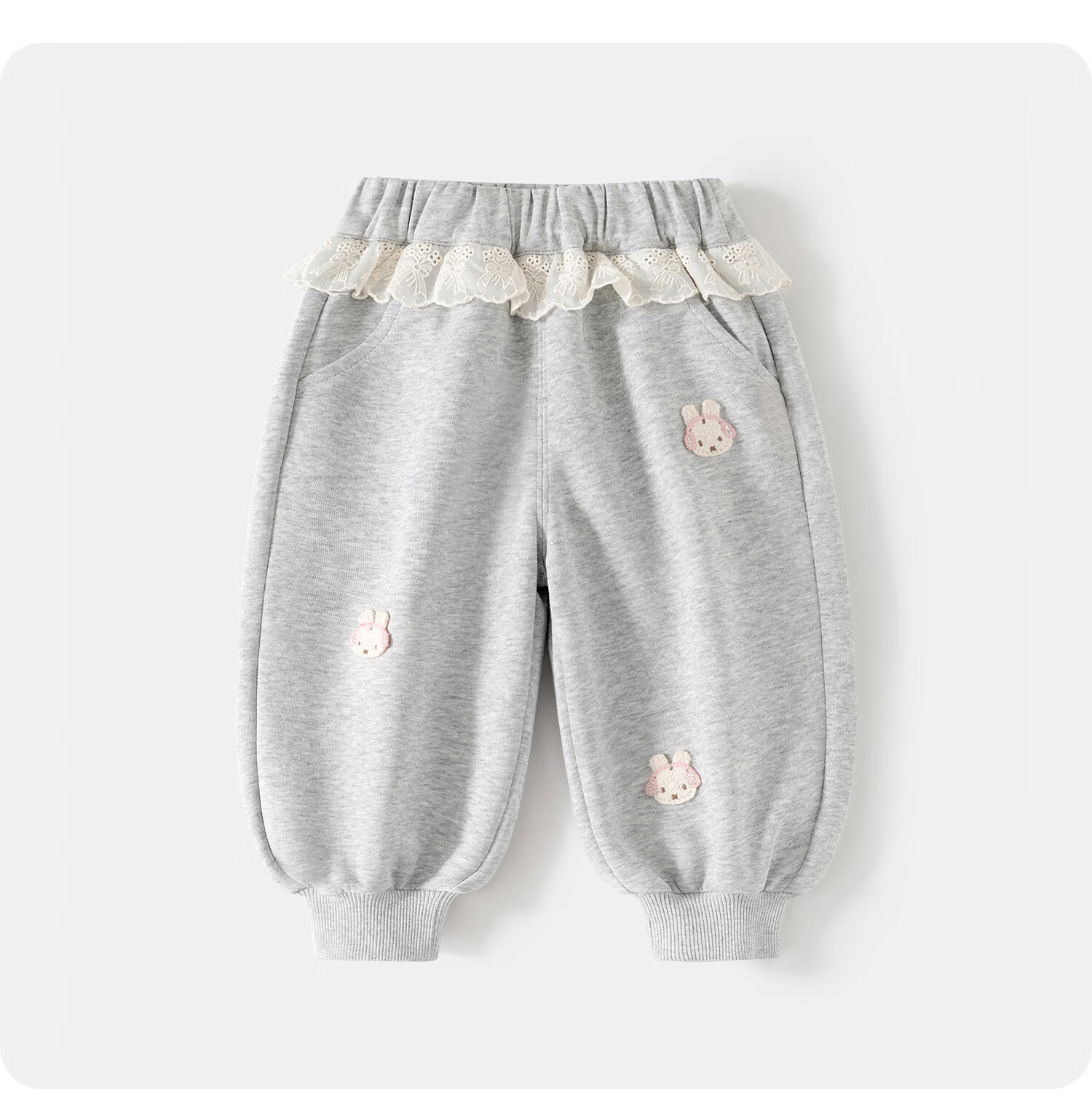 Banxidi Girls' Pants Spring 2026 New Stylish Baby Princess Casual Jogger Pants Spring and Autumn Children's Sweatpants 8