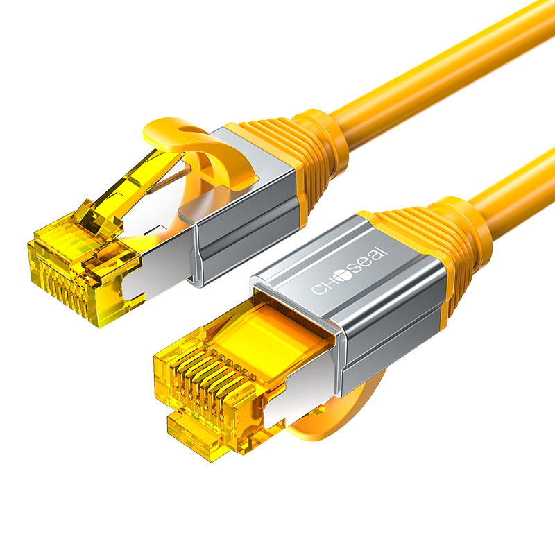 CHOOSEAL (CHOSEAL) Cat6A Shielded Pure Copper 8-Core Twisted Pair Cable, Engineering-Grade 10 Gigabit Network Connection Cable for Computer Broadband Home Use Finished Patch Cord 0.5 Meter QS567C