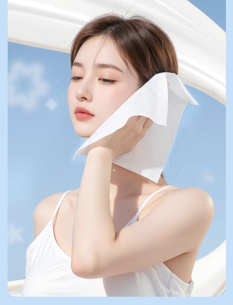 COTTON SHOOTS Facial Towel 60 Sheets*1 Pack 100% Cotton Soft Disposable Towel Boxed 20*20CM 5