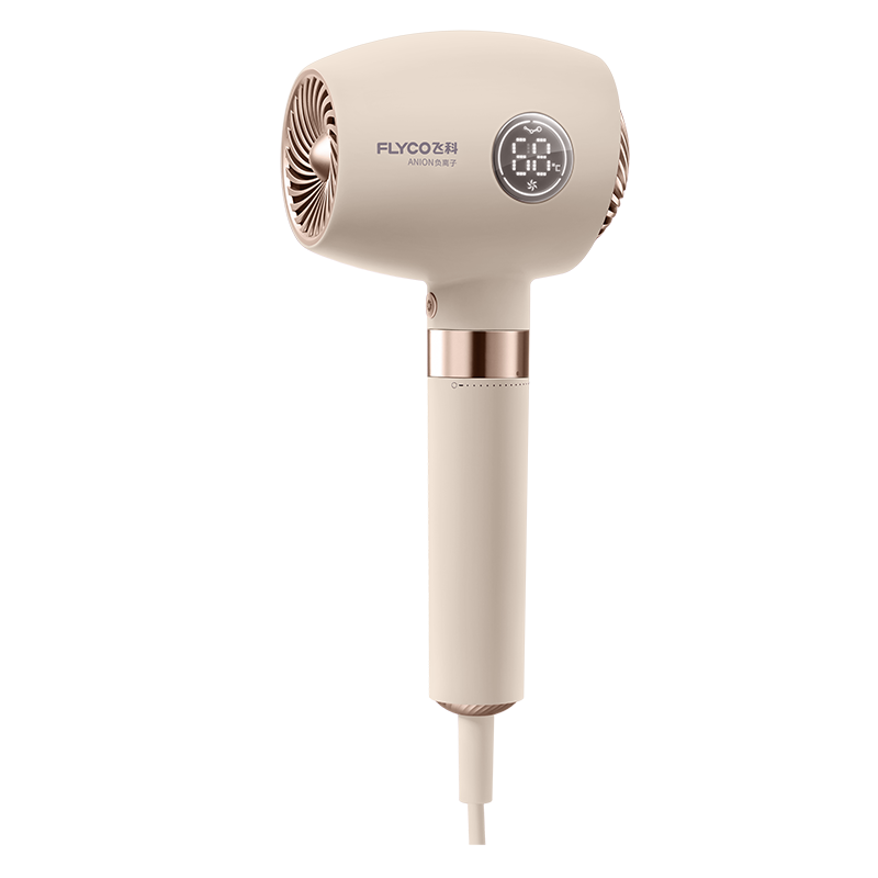 FLYCO FH6369 Portable Hair Dryer with Fast Drying, Hair Care, Negative Ion, LED Temperature Display for Home and Dormitory, National Subsidy