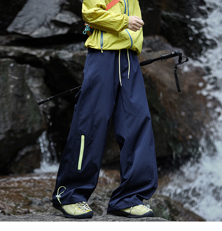 SWAMP AREA Mountain Outdoor Men's Spring Summer Functional Waterproof Lightweight Softshell Hiking Pants KS693 Black M 5