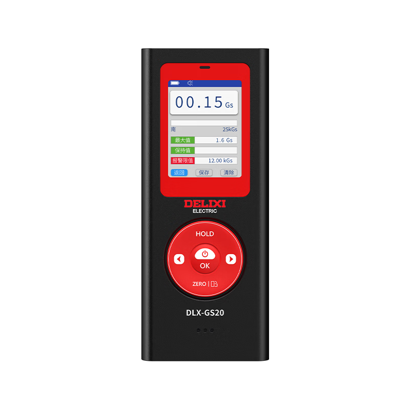 Delixi Electric Digital Gauss Meter Tesla Meter High-Precision Magnetic Force Detector Magnetic Field Strength Tester Magnetometer Magnetic Measurement Instrument