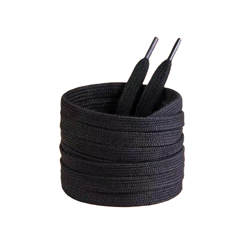 Huabaochi Flat Shoelaces White Black Unisex Small White Shoes Shoelaces for Sports Basketball Casual Shoes with Shell Tips