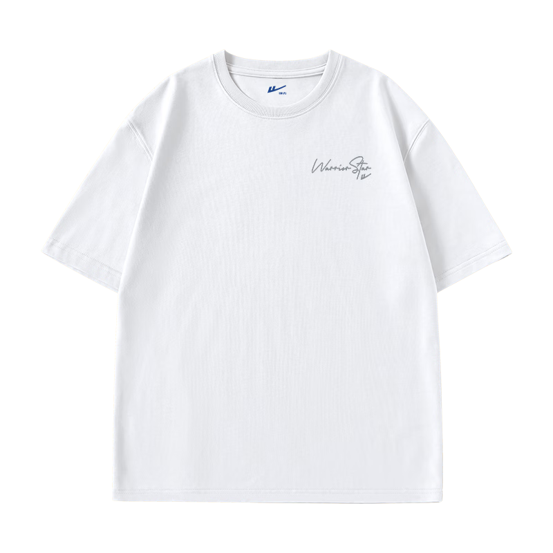 Warrior Men's 100% Cotton T-Shirt 2026 Summer New Heavyweight Simple Sportswear Casual Short Sleeve Loose Fit Tee A