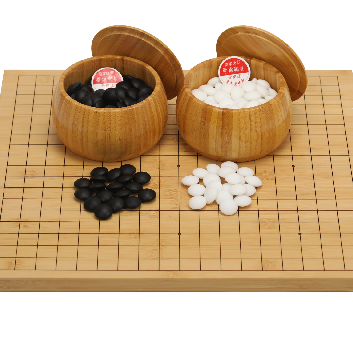 Yunzi Go C-Type Double-Sided Concave New Yunzi, Nanmu Bamboo Go Board And Container Set, Father's Day Gift