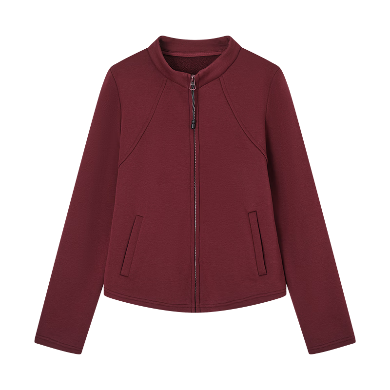 Demana [Cloud Cotton] Winter Gray Series Stand Collar Two-Way Zipper Split Pocket Petite Women's Jacket