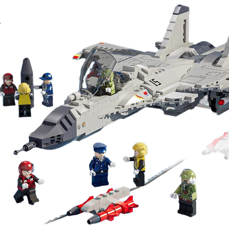 Конструктор BULUQI J-15 Fighter Jet Assembly Building Blocks, LEGO-Style Toy for Boys Aged 6-12, New Year And Birthday Gift