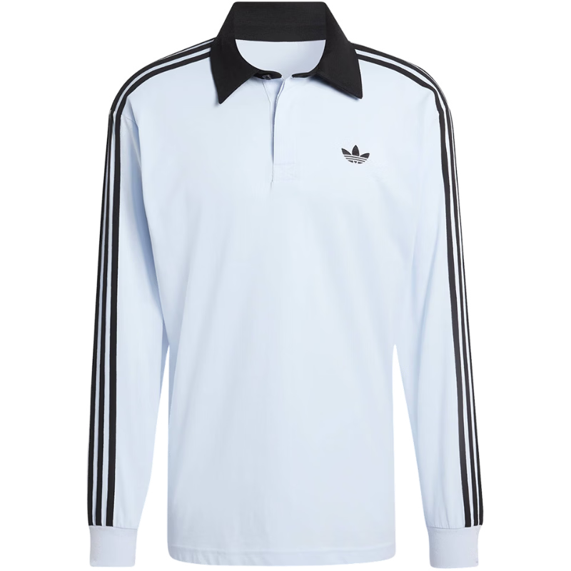 Adidas Originals Men's 3S PL Long Sleeve Polo KE2445 Blue XL