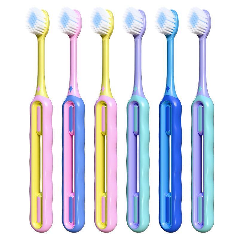 BRUSHING BEAR Sam's Edition Children's Toothbrushes, 6-Pack, Ultra Soft Bristles, Gum Care, for Ages 3-6-12, Baby and Toddler Toothbrushes for Teething Period