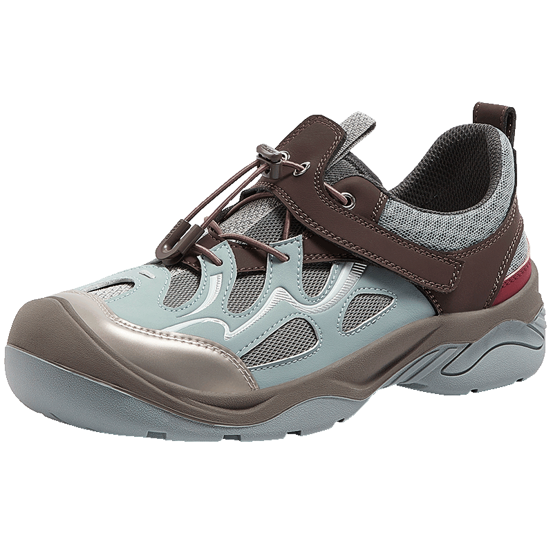 CAMEL Cute Ugly Style Women's Mountain Colorblock Mesh Outdoor Casual Shoes L26S255077 Blue/Brown/Gray Size 39
