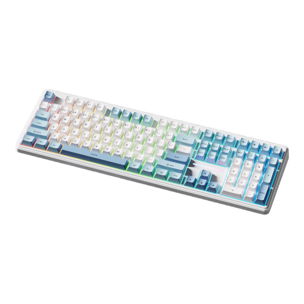 EWEADN V108 Mechanical Keyboard RGB Side-Printed Backlit Keycaps Wired Gaming Keyboard Silent Office Laptop Mouse and Keyboard Set High-Performance Peripherals