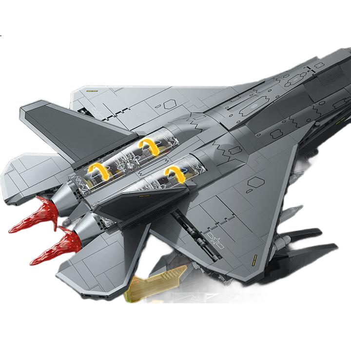 Конструктор ENLIGHTEN "Истребитель J-35" для сборки, модель военного самолета, подарок для мальчиков