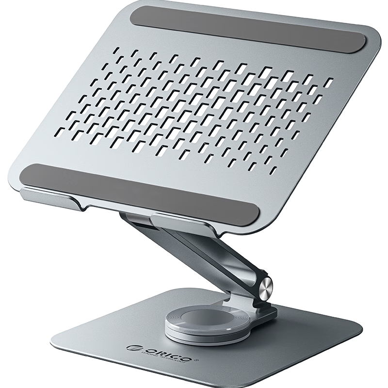 ORICO Laptop Stand Aluminum Alloy Cooler 360° Rotatable Adjustable Floating Desktop Riser Compatible with Apple Mac Huawei Lenovo - ST10 Gray
