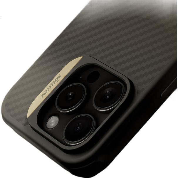 Чехол NILLKIN для iPhone 16 Pro, кевларовый, магнитный, полноформатная защита, противоударный из арамидного волокна, тонкий, деловой, черный