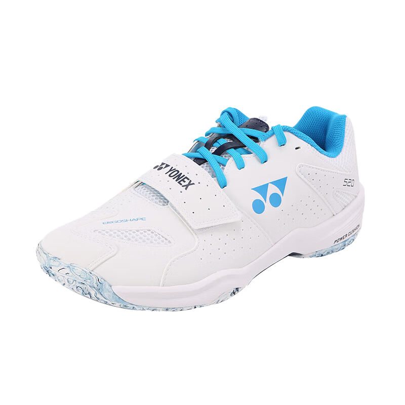 YONEX Badminton Shoes Spring Summer Professional Competition Training Cushioning Breathable Sports Shoes SHB520WCR White Blue 38