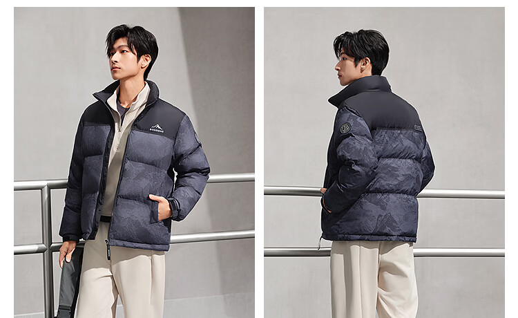 Bosideng Off-Season Winter Down Jacket Unisex Couple Short Fashion Casual Thickened Stand Collar Puffer Coat 21