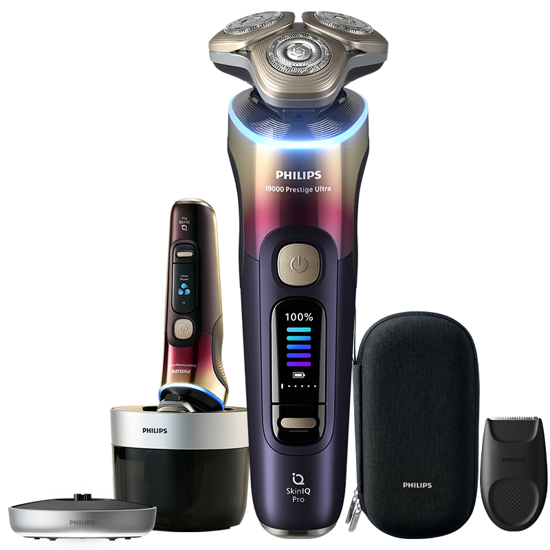 PHILIPS [Mid-Autumn Festival Gift] New Self-Operated Men's Electric Shaver, New Generation Rotating Guard Series Ultra-24H Long-Lasting Clean Shave Razor with Cleaning Chamber, Gift for Me