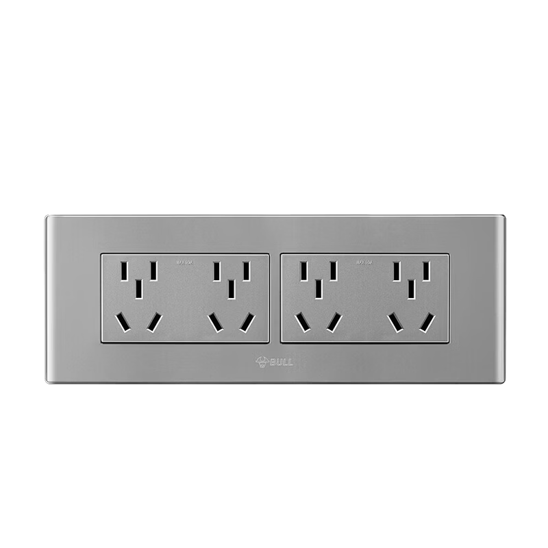 BULL Switch Socket, Multifunctional 118-Type Socket Switch with 20 Or 12 Holes, Panel G04Z456A, Gray