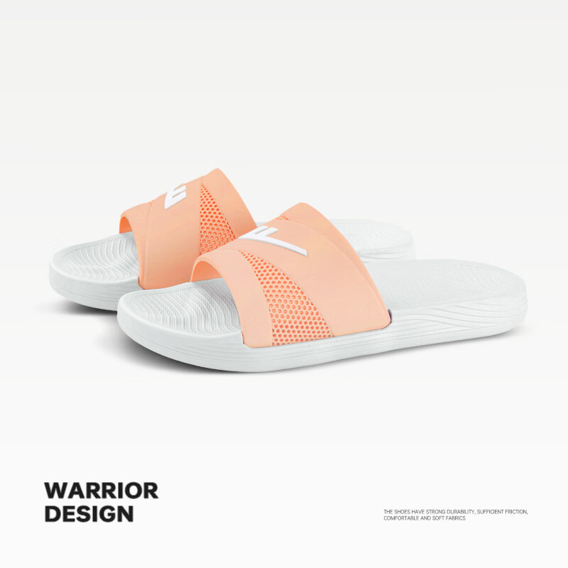 Warrior Official Slippers 2026 Summer Outdoor Beach Couple Sandals Men Non-slip Odor-resistant Slippers Unisex White Pink Size 37
