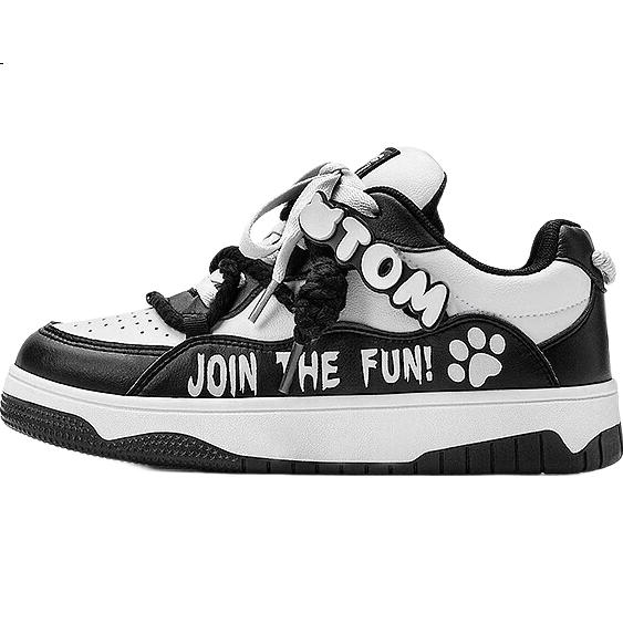 Кроссовки TalkingTom Canvas Shoes для мужчин и женщин, утепленные, универсальные, повседневные, трендовые, бежевые и черные, размер 40