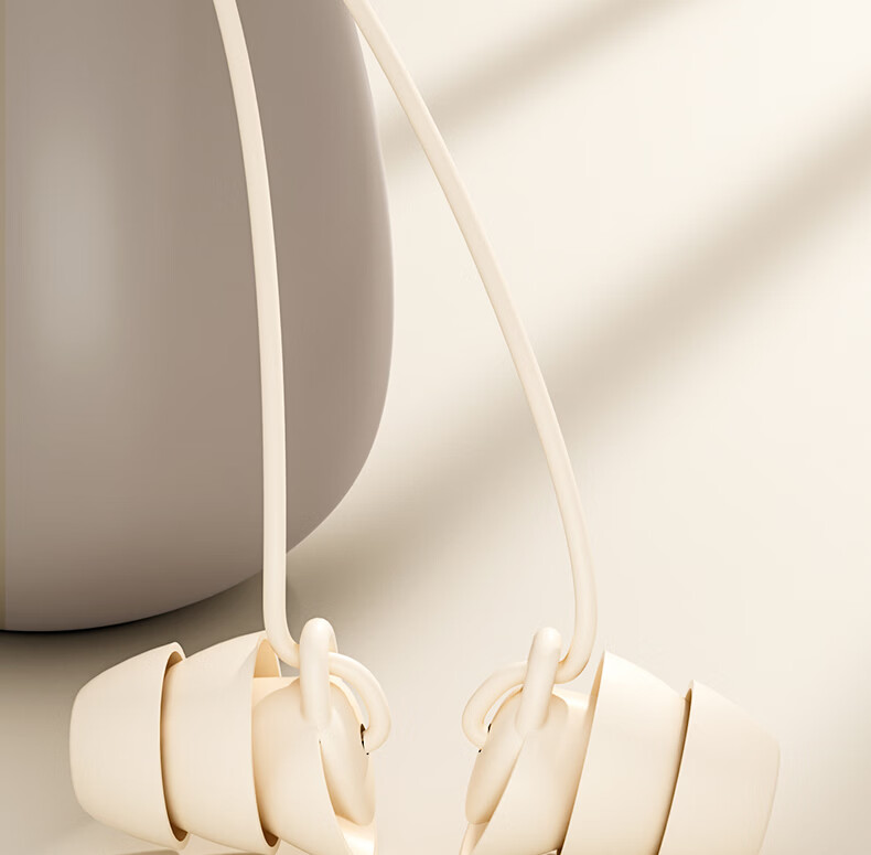 IKF Sleep Wired In-Ear Sleep Headphones Side Sleep Noise Cancelling Soft Earphones with Mic 3.5mm for Apple Android Yunyan White 2