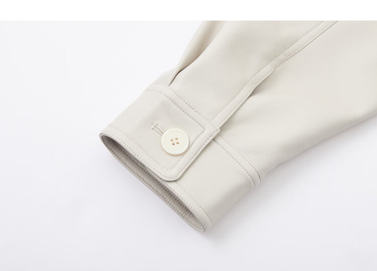 Demana [Eco-friendly PU] Spring Urban Round Neck Structured Quilted Decorative Women's Jacket 14