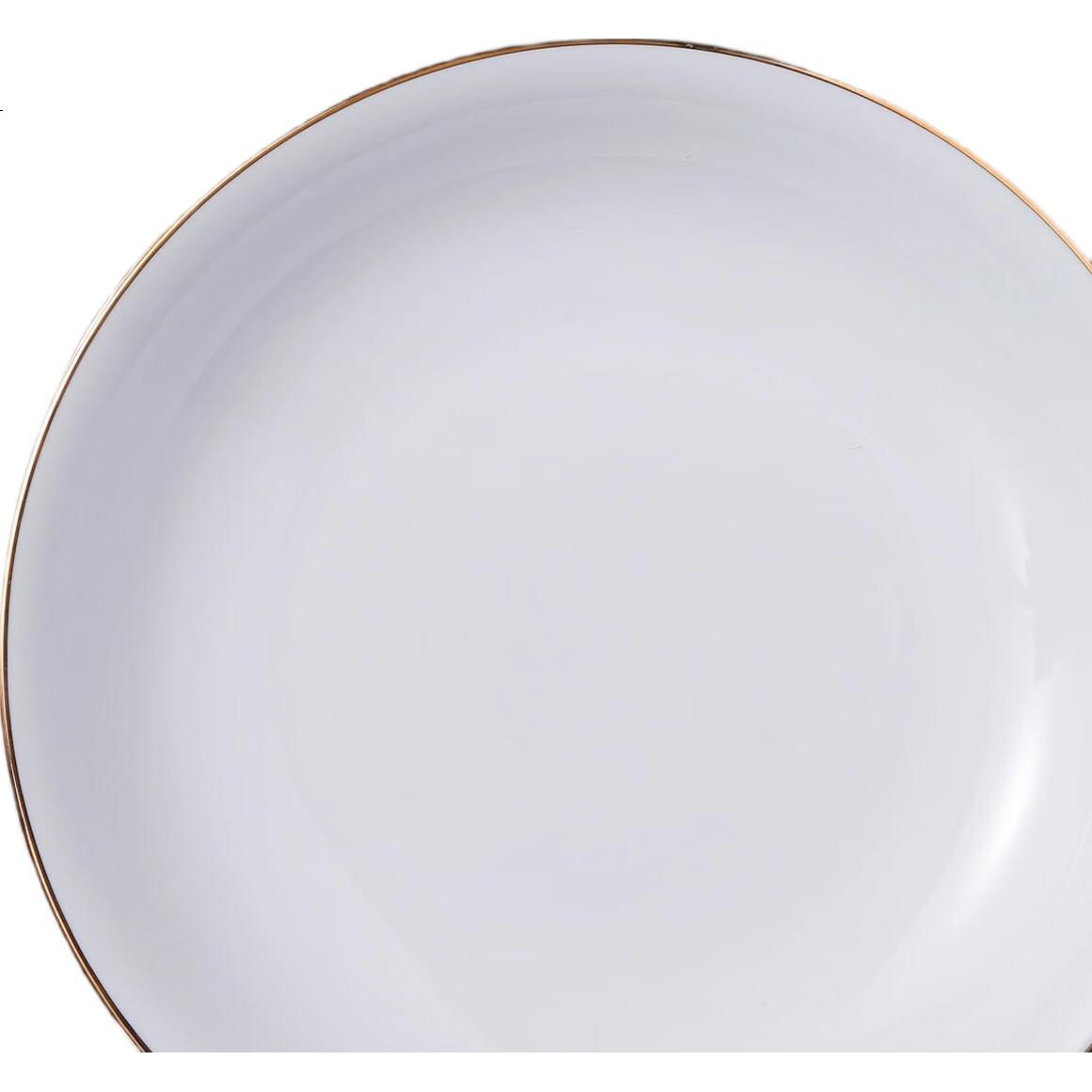 Набор посуды Jdz Ceramic Tableware Set для дома, золотистый ободок, однотонные тарелки и миски, роскошный подарок на новоселье, подарочная коробка высокого класса