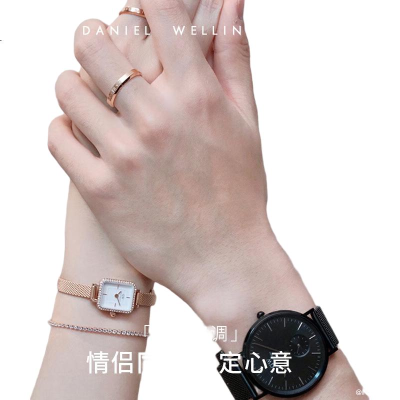 Парные кольца Daniel Wellington Classic Rose Gold 018+019, размер 54+56