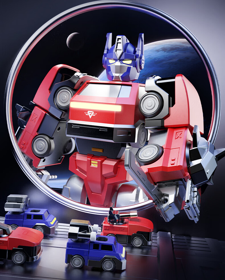 Guangduola Children's Toy 3-6 Years Magnetic Robot Transformable Building Block Model Car Boys Birthday New Year Gift 5