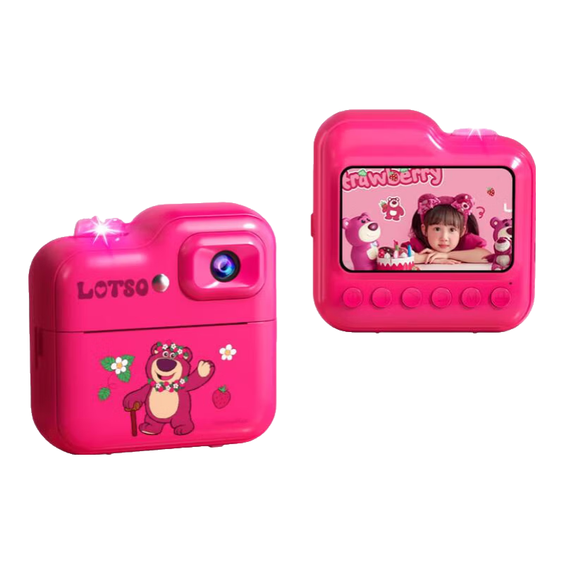 Disney Kids Instant Camera 64GB Color Printing Educational Toy Camera Photo Video Recording Back-to-School Gift