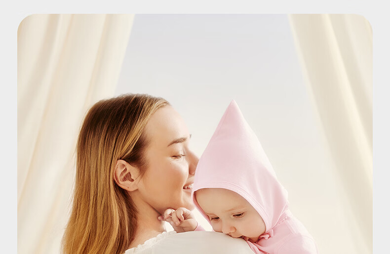 Babycare Baby Cotton Romper Newborn Bodysuit Full Moon Infant Clothing Champagne Pink 59cm 14