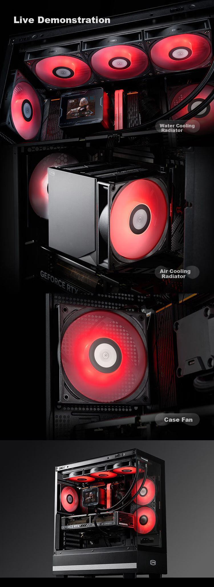 PCCOOLER XuanBlade F3S120 ARGB White 12CM Case Fan (Hydraulic Bearing/PWM Smart Speed Control/Chainable) 5