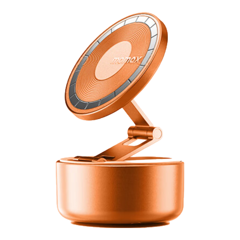 MOMAX Magnetic Vacuum Suction Phone Holder Electric Suction Cup 360° Rotatable Foldable Multifunctional Portable Car Mount Desktop Stand for Watching Shows Bedside Support