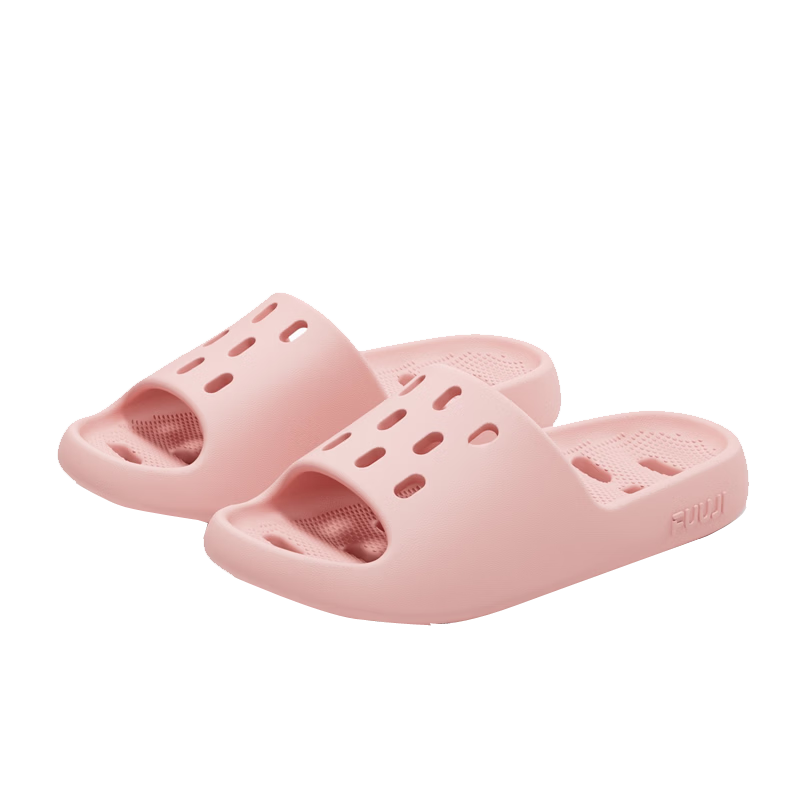 FUUJI Quick-Dry Breathable Drainage Slippers for Men and Women, Hollow Anti-Slip Shower Sandals FJ8915 Gray Size 44-45