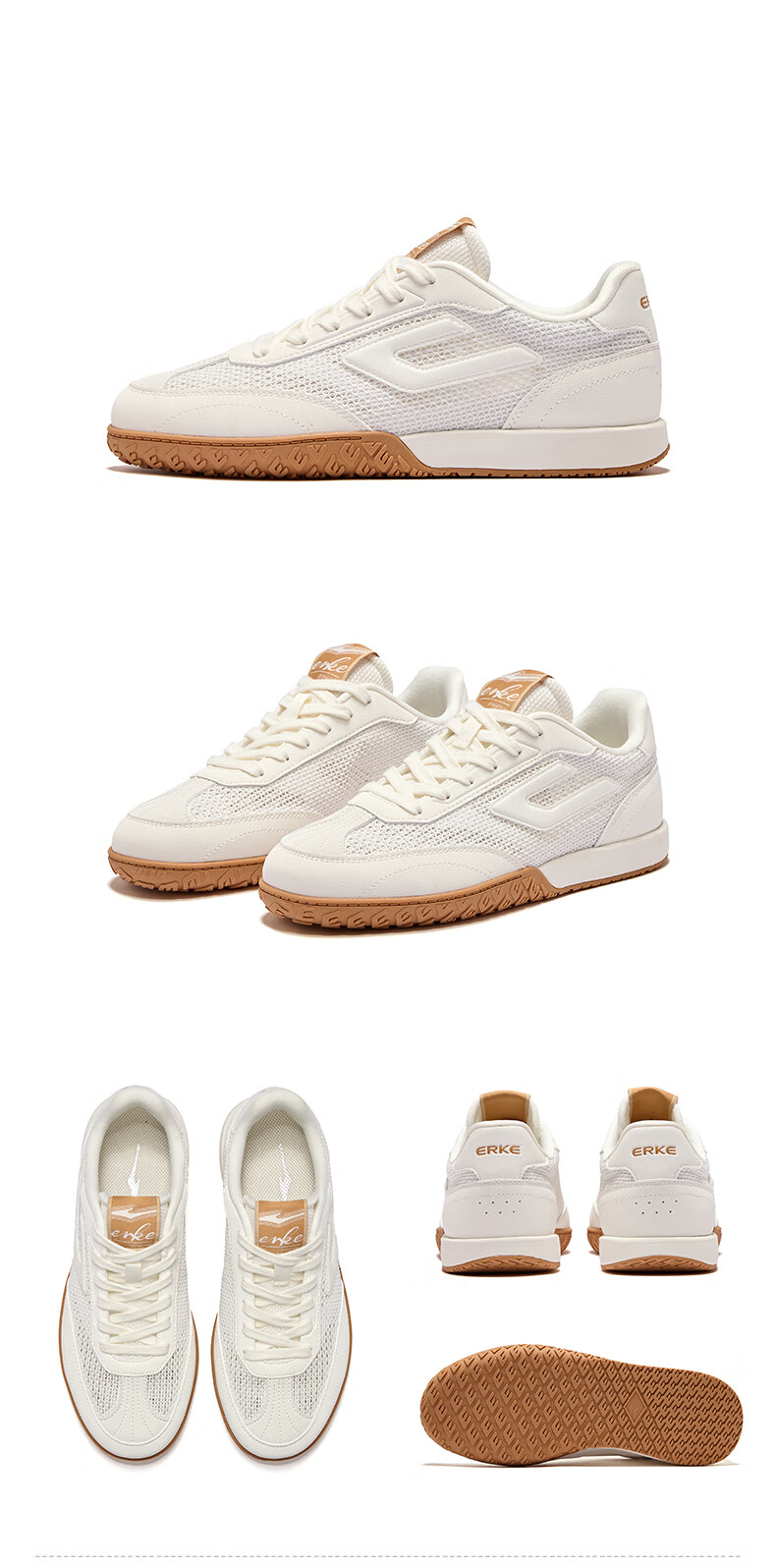 ERKE Men's Sneakers Summer 2026 New Breathable Casual Thin-Soled Trendy Sports Shoes | Nebula (Leather) 78