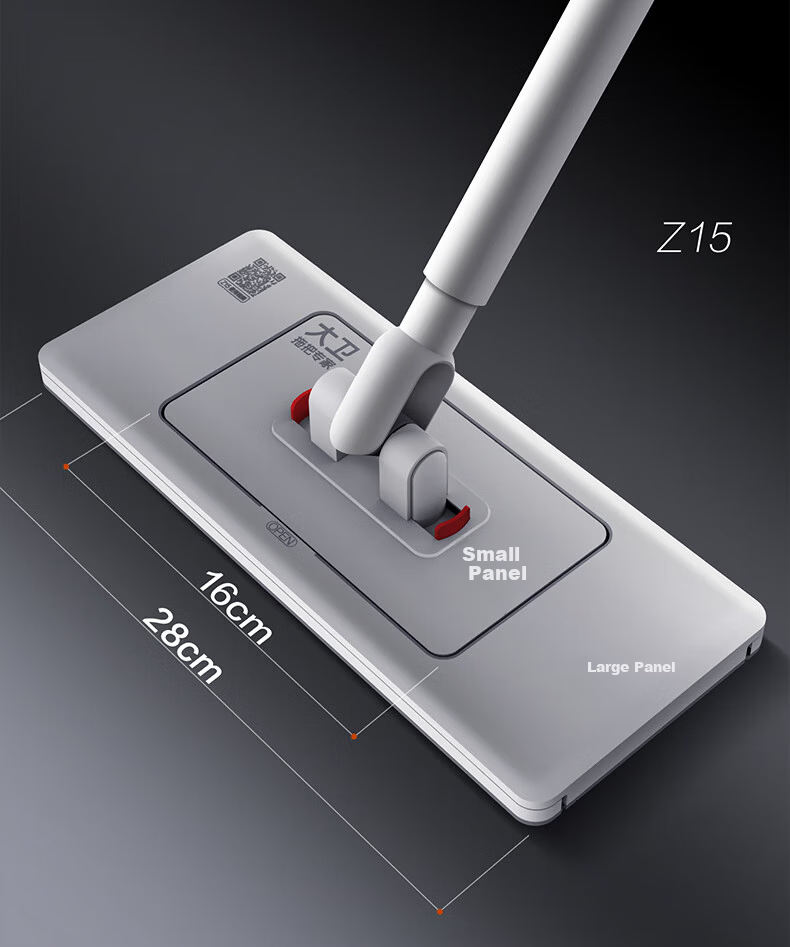 David Mop Facial Towel Mop Household One-Push Clean Hands-Free Washing 2025 Flat Clip Cloth Mop Floor Cleaning Tool 3