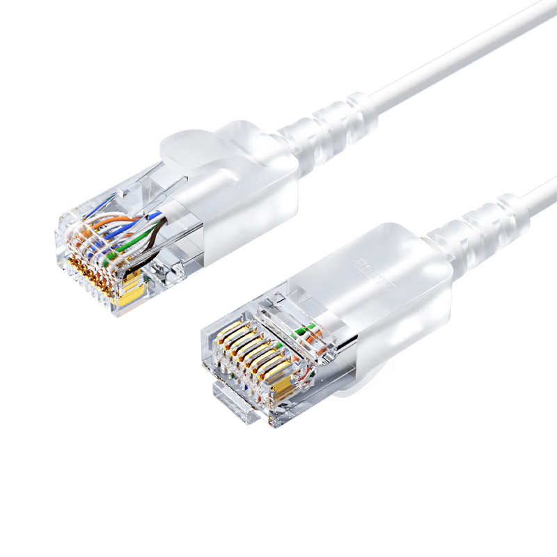 CAT6A Pure Copper High-Speed Ethernet Cable, Slim CAT6A Network Cable, 10m White Gigabit Compatible Patch Cord BX6100